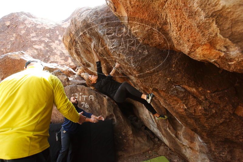 Bouldering in Hueco Tanks on 03/09/2019 with Blue Lizard Climbing and Yoga

Filename: SRM_20190309_1225420.jpg
Aperture: f/5.6
Shutter Speed: 1/320
Body: Canon EOS-1D Mark II
Lens: Canon EF 16-35mm f/2.8 L