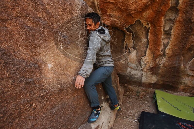 Bouldering in Hueco Tanks on 03/09/2019 with Blue Lizard Climbing and Yoga
Filename: SRM_20190309_1301000.jpg
Aperture: f/5.6
Shutter Speed: 1/250
Body: Canon EOS-1D Mark II
Lens: Canon EF 16-35mm f/2.8 L
