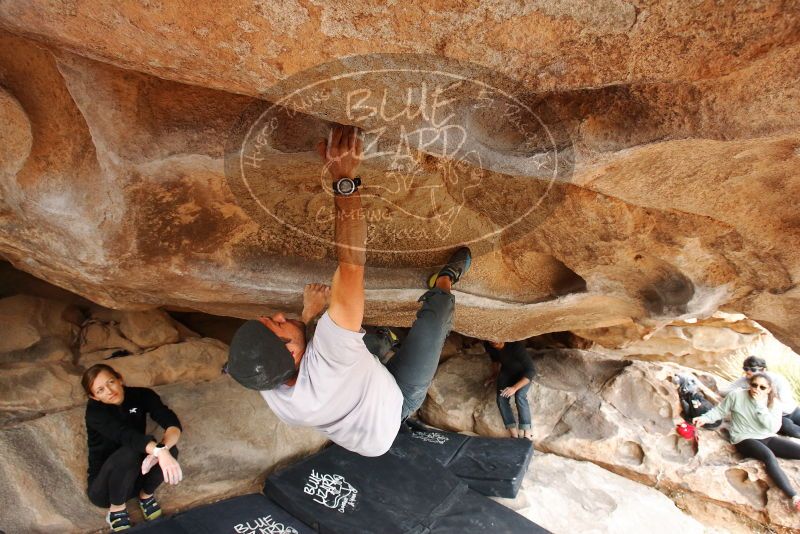 Bouldering in Hueco Tanks on 03/09/2019 with Blue Lizard Climbing and Yoga
Filename: SRM_20190309_1527360.jpg
Aperture: f/6.3
Shutter Speed: 1/250
Body: Canon EOS-1D Mark II
Lens: Canon EF 16-35mm f/2.8 L