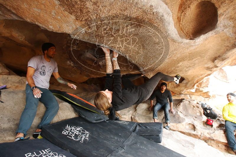 Bouldering in Hueco Tanks on 03/09/2019 with Blue Lizard Climbing and Yoga
Filename: SRM_20190309_1530530.jpg
Aperture: f/5.6
Shutter Speed: 1/250
Body: Canon EOS-1D Mark II
Lens: Canon EF 16-35mm f/2.8 L