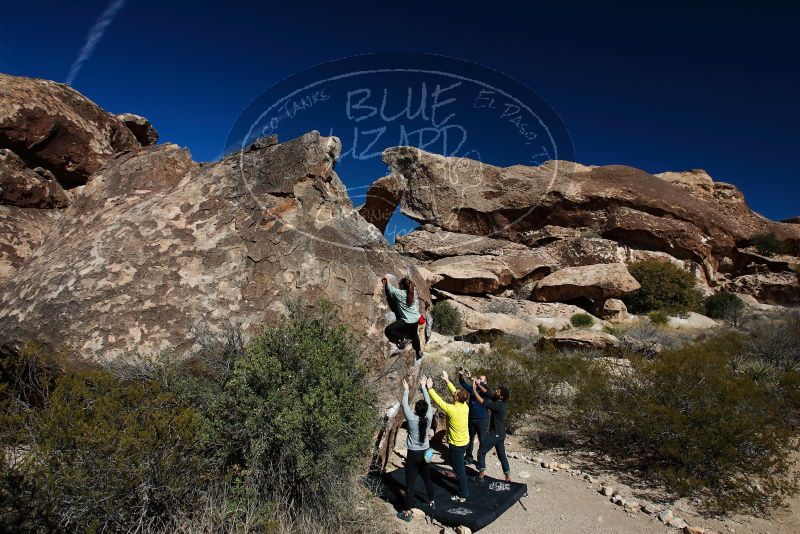 Bouldering in Hueco Tanks on 03/09/2019 with Blue Lizard Climbing and Yoga
Filename: SRM_20190309_1053180.jpg
Aperture: f/5.6
Shutter Speed: 1/640
Body: Canon EOS-1D Mark II
Lens: Canon EF 16-35mm f/2.8 L