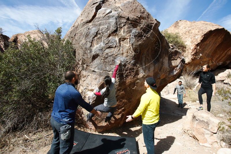 Bouldering in Hueco Tanks on 03/09/2019 with Blue Lizard Climbing and Yoga
Filename: SRM_20190309_1126250.jpg
Aperture: f/4.0
Shutter Speed: 1/1000
Body: Canon EOS-1D Mark II
Lens: Canon EF 16-35mm f/2.8 L