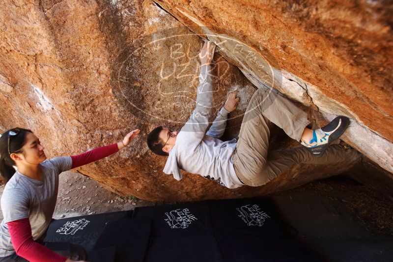 Bouldering in Hueco Tanks on 03/09/2019 with Blue Lizard Climbing and Yoga

Filename: SRM_20190309_1156100.jpg
Aperture: f/5.6
Shutter Speed: 1/125
Body: Canon EOS-1D Mark II
Lens: Canon EF 16-35mm f/2.8 L