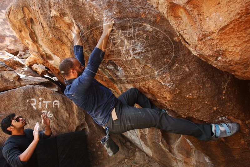 Bouldering in Hueco Tanks on 03/09/2019 with Blue Lizard Climbing and Yoga

Filename: SRM_20190309_1223200.jpg
Aperture: f/5.6
Shutter Speed: 1/320
Body: Canon EOS-1D Mark II
Lens: Canon EF 16-35mm f/2.8 L