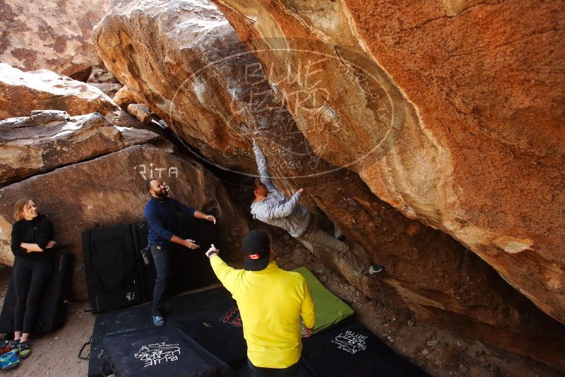 Bouldering in Hueco Tanks on 03/09/2019 with Blue Lizard Climbing and Yoga
Filename: SRM_20190309_1227390.jpg
Aperture: f/5.6
Shutter Speed: 1/400
Body: Canon EOS-1D Mark II
Lens: Canon EF 16-35mm f/2.8 L