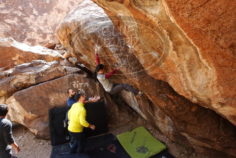 Bouldering in Hueco Tanks on 03/09/2019 with Blue Lizard Climbing and Yoga
Filename: SRM_20190309_1233410.jpg
Aperture: f/5.6
Shutter Speed: 1/250
Body: Canon EOS-1D Mark II
Lens: Canon EF 16-35mm f/2.8 L