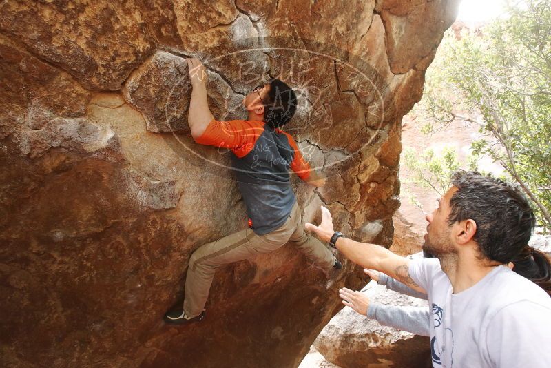 Bouldering in Hueco Tanks on 03/09/2019 with Blue Lizard Climbing and Yoga
Filename: SRM_20190309_1406210.jpg
Aperture: f/5.6
Shutter Speed: 1/100
Body: Canon EOS-1D Mark II
Lens: Canon EF 16-35mm f/2.8 L