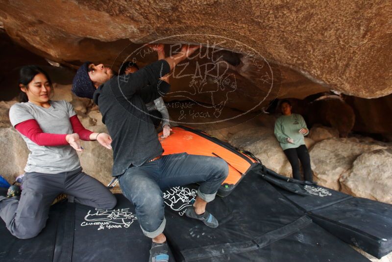 Bouldering in Hueco Tanks on 03/09/2019 with Blue Lizard Climbing and Yoga
Filename: SRM_20190309_1543541.jpg
Aperture: f/5.6
Shutter Speed: 1/250
Body: Canon EOS-1D Mark II
Lens: Canon EF 16-35mm f/2.8 L