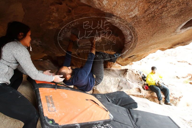 Bouldering in Hueco Tanks on 03/09/2019 with Blue Lizard Climbing and Yoga
Filename: SRM_20190309_1551190.jpg
Aperture: f/5.6
Shutter Speed: 1/200
Body: Canon EOS-1D Mark II
Lens: Canon EF 16-35mm f/2.8 L