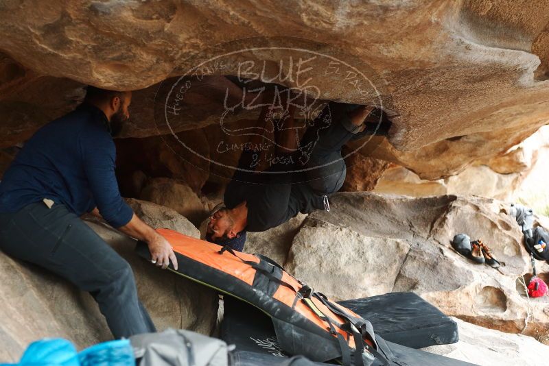 Bouldering in Hueco Tanks on 03/09/2019 with Blue Lizard Climbing and Yoga

Filename: SRM_20190309_1625290.jpg
Aperture: f/3.5
Shutter Speed: 1/250
Body: Canon EOS-1D Mark II
Lens: Canon EF 50mm f/1.8 II