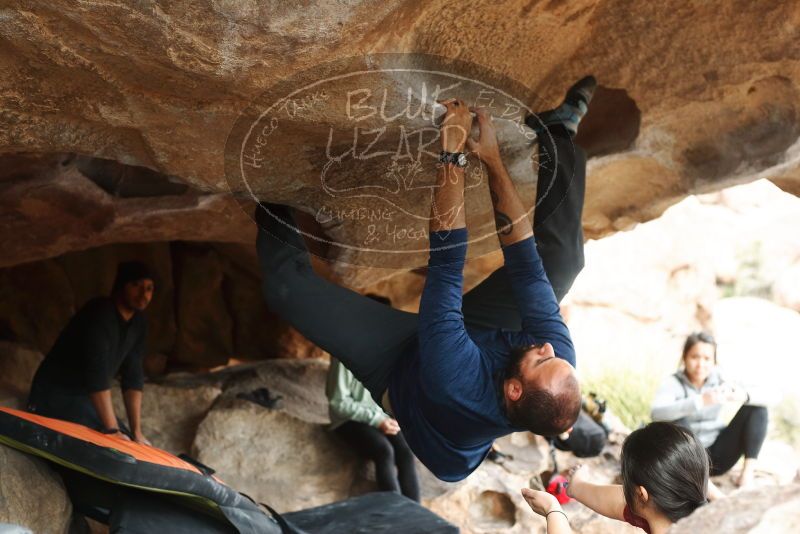 Bouldering in Hueco Tanks on 03/09/2019 with Blue Lizard Climbing and Yoga
Filename: SRM_20190309_1627420.jpg
Aperture: f/3.5
Shutter Speed: 1/250
Body: Canon EOS-1D Mark II
Lens: Canon EF 50mm f/1.8 II