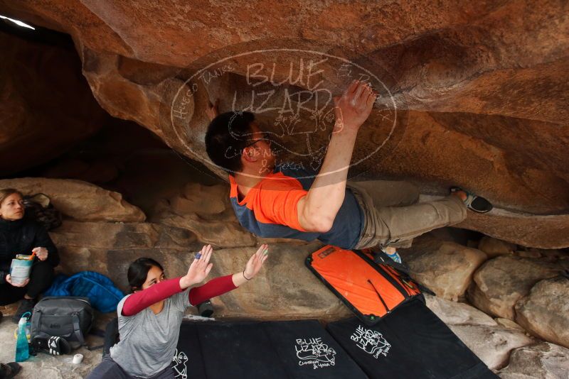 Bouldering in Hueco Tanks on 03/09/2019 with Blue Lizard Climbing and Yoga
Filename: SRM_20190309_1657120.jpg
Aperture: f/5.6
Shutter Speed: 1/250
Body: Canon EOS-1D Mark II
Lens: Canon EF 16-35mm f/2.8 L