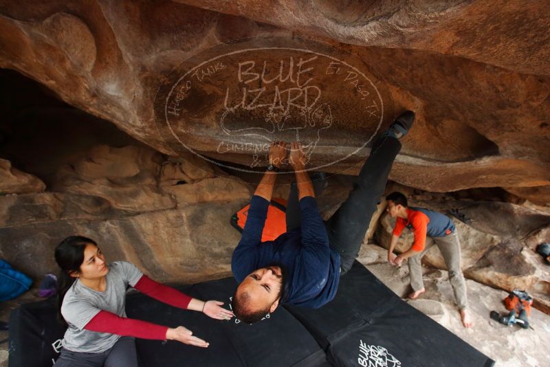 Bouldering in Hueco Tanks on 03/09/2019 with Blue Lizard Climbing and Yoga
Filename: SRM_20190309_1658380.jpg
Aperture: f/5.6
Shutter Speed: 1/250
Body: Canon EOS-1D Mark II
Lens: Canon EF 16-35mm f/2.8 L
