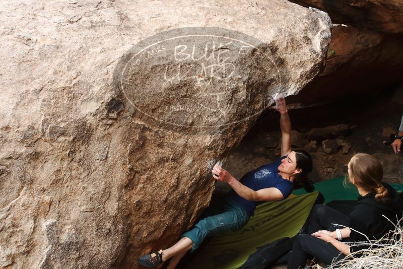 Bouldering in Hueco Tanks on 03/10/2019 with Blue Lizard Climbing and Yoga

Filename: SRM_20190310_1026040.jpg
Aperture: f/5.6
Shutter Speed: 1/320
Body: Canon EOS-1D Mark II
Lens: Canon EF 16-35mm f/2.8 L