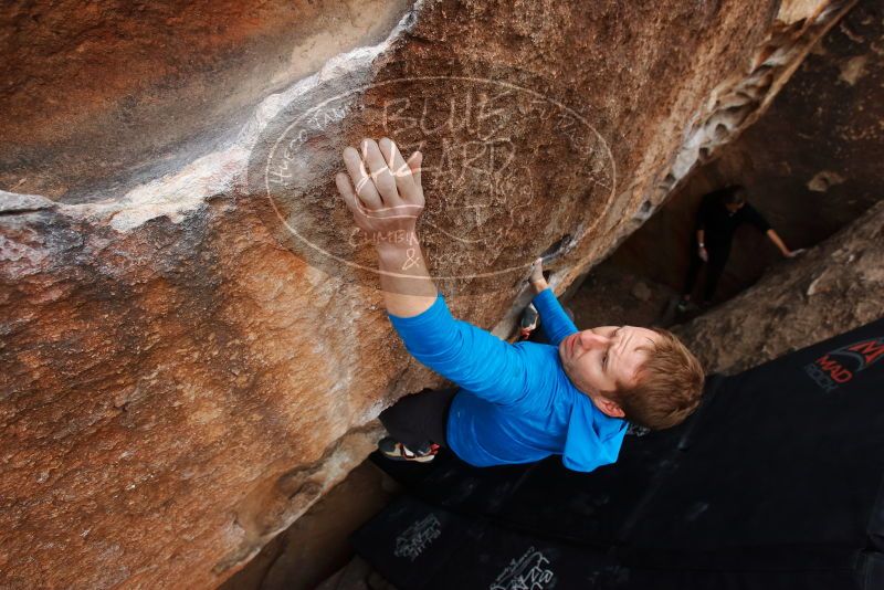 Bouldering in Hueco Tanks on 03/10/2019 with Blue Lizard Climbing and Yoga

Filename: SRM_20190310_1037162.jpg
Aperture: f/5.6
Shutter Speed: 1/400
Body: Canon EOS-1D Mark II
Lens: Canon EF 16-35mm f/2.8 L