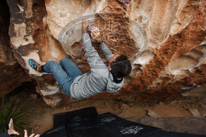 Bouldering in Hueco Tanks on 03/10/2019 with Blue Lizard Climbing and Yoga

Filename: SRM_20190310_1044250.jpg
Aperture: f/5.6
Shutter Speed: 1/400
Body: Canon EOS-1D Mark II
Lens: Canon EF 16-35mm f/2.8 L