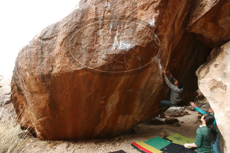 Bouldering in Hueco Tanks on 03/10/2019 with Blue Lizard Climbing and Yoga

Filename: SRM_20190310_1107160.jpg
Aperture: f/5.6
Shutter Speed: 1/320
Body: Canon EOS-1D Mark II
Lens: Canon EF 16-35mm f/2.8 L