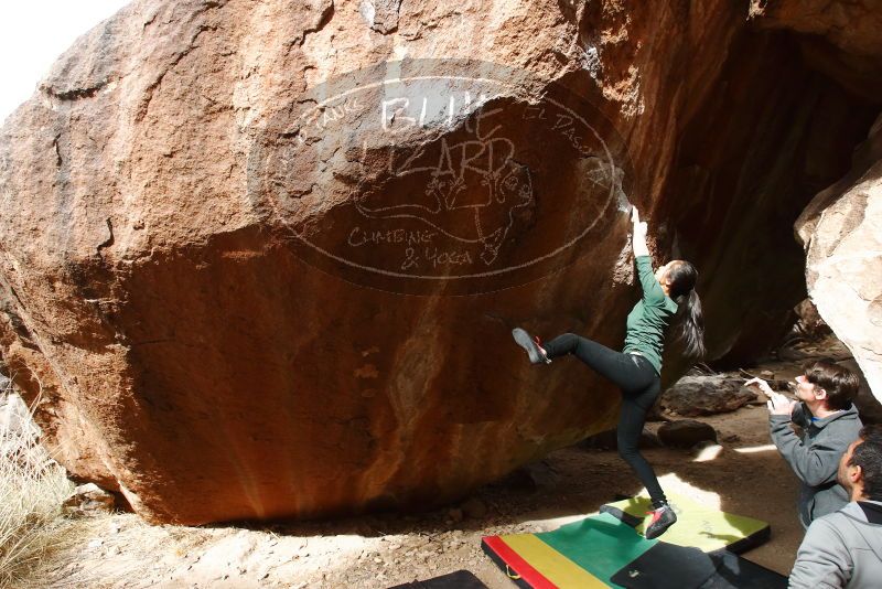 Bouldering in Hueco Tanks on 03/10/2019 with Blue Lizard Climbing and Yoga
Filename: SRM_20190310_1110290.jpg
Aperture: f/5.6
Shutter Speed: 1/400
Body: Canon EOS-1D Mark II
Lens: Canon EF 16-35mm f/2.8 L