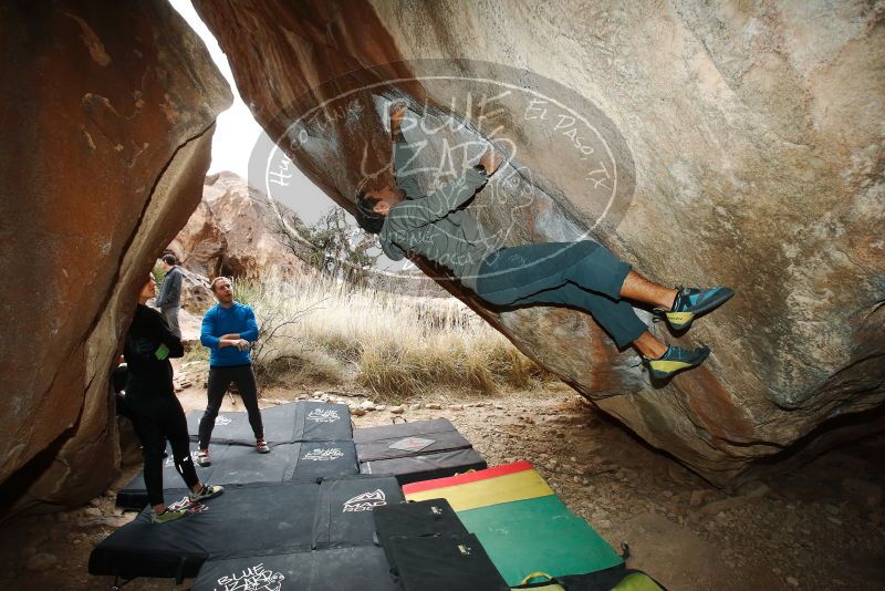 Bouldering in Hueco Tanks on 03/10/2019 with Blue Lizard Climbing and Yoga

Filename: SRM_20190310_1122240.jpg
Aperture: f/5.6
Shutter Speed: 1/250
Body: Canon EOS-1D Mark II
Lens: Canon EF 16-35mm f/2.8 L