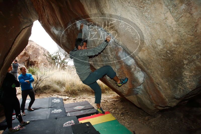 Bouldering in Hueco Tanks on 03/10/2019 with Blue Lizard Climbing and Yoga

Filename: SRM_20190310_1122270.jpg
Aperture: f/5.6
Shutter Speed: 1/250
Body: Canon EOS-1D Mark II
Lens: Canon EF 16-35mm f/2.8 L