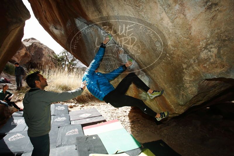 Bouldering in Hueco Tanks on 03/10/2019 with Blue Lizard Climbing and Yoga

Filename: SRM_20190310_1129111.jpg
Aperture: f/5.6
Shutter Speed: 1/250
Body: Canon EOS-1D Mark II
Lens: Canon EF 16-35mm f/2.8 L