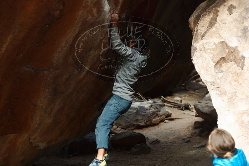 Bouldering in Hueco Tanks on 03/10/2019 with Blue Lizard Climbing and Yoga

Filename: SRM_20190310_1133562.jpg
Aperture: f/2.8
Shutter Speed: 1/500
Body: Canon EOS-1D Mark II
Lens: Canon EF 50mm f/1.8 II