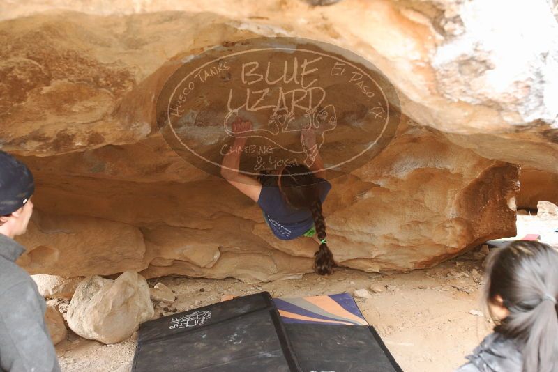 Bouldering in Hueco Tanks on 03/10/2019 with Blue Lizard Climbing and Yoga
Filename: SRM_20190310_1402280.jpg
Aperture: f/5.0
Shutter Speed: 1/80
Body: Canon EOS-1D Mark II
Lens: Canon EF 16-35mm f/2.8 L