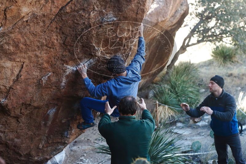 Bouldering in Hueco Tanks on 03/15/2019 with Blue Lizard Climbing and Yoga

Filename: SRM_20190315_1008110.jpg
Aperture: f/4.0
Shutter Speed: 1/250
Body: Canon EOS-1D Mark II
Lens: Canon EF 50mm f/1.8 II