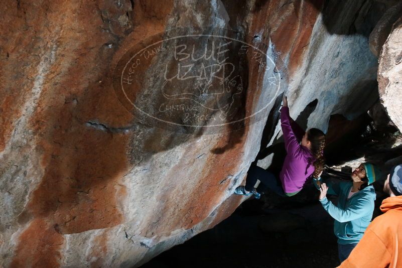 Bouldering in Hueco Tanks on 03/15/2019 with Blue Lizard Climbing and Yoga
Filename: SRM_20190315_1214430.jpg
Aperture: f/5.6
Shutter Speed: 1/250
Body: Canon EOS-1D Mark II
Lens: Canon EF 16-35mm f/2.8 L
