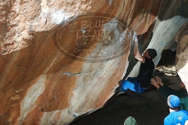 Bouldering in Hueco Tanks on 03/15/2019 with Blue Lizard Climbing and Yoga
Filename: SRM_20190315_1250480.jpg
Aperture: f/5.6
Shutter Speed: 1/250
Body: Canon EOS-1D Mark II
Lens: Canon EF 50mm f/1.8 II