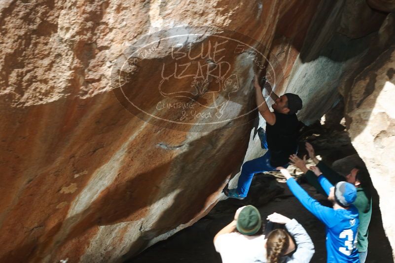 Bouldering in Hueco Tanks on 03/15/2019 with Blue Lizard Climbing and Yoga

Filename: SRM_20190315_1251020.jpg
Aperture: f/5.6
Shutter Speed: 1/250
Body: Canon EOS-1D Mark II
Lens: Canon EF 50mm f/1.8 II