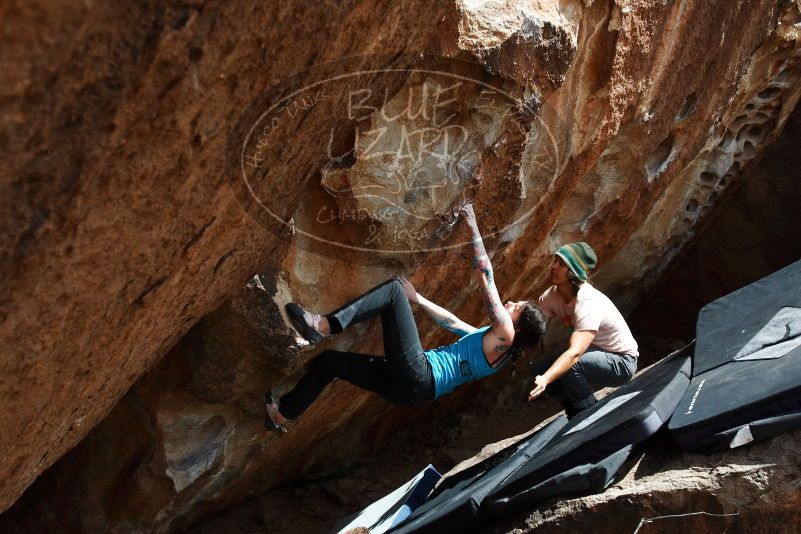 Bouldering in Hueco Tanks on 03/15/2019 with Blue Lizard Climbing and Yoga
Filename: SRM_20190315_1427550.jpg
Aperture: f/5.6
Shutter Speed: 1/800
Body: Canon EOS-1D Mark II
Lens: Canon EF 16-35mm f/2.8 L