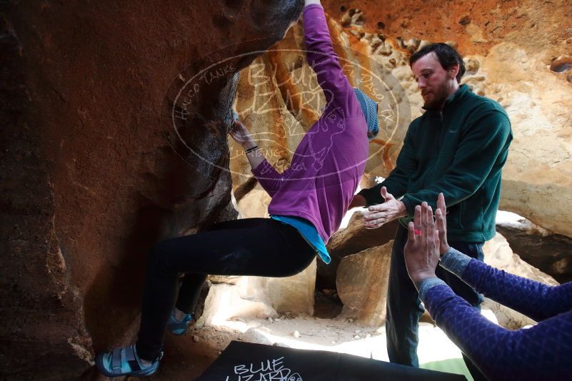 Bouldering in Hueco Tanks on 03/15/2019 with Blue Lizard Climbing and Yoga
Filename: SRM_20190315_1546460.jpg
Aperture: f/4.5
Shutter Speed: 1/250
Body: Canon EOS-1D Mark II
Lens: Canon EF 16-35mm f/2.8 L