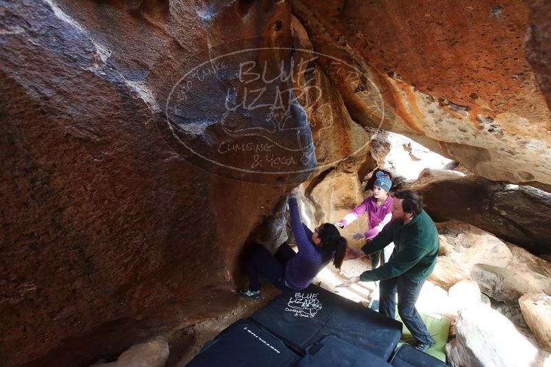 Bouldering in Hueco Tanks on 03/15/2019 with Blue Lizard Climbing and Yoga
Filename: SRM_20190315_1554520.jpg
Aperture: f/5.0
Shutter Speed: 1/160
Body: Canon EOS-1D Mark II
Lens: Canon EF 16-35mm f/2.8 L