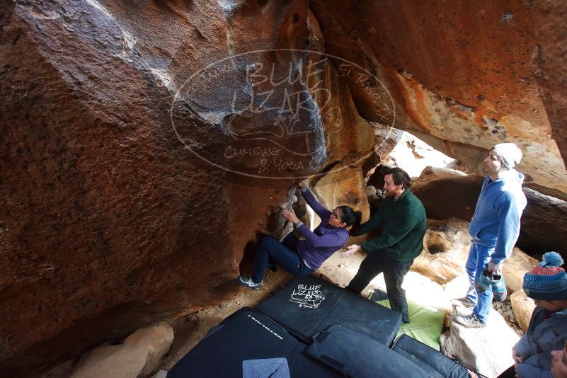 Bouldering in Hueco Tanks on 03/15/2019 with Blue Lizard Climbing and Yoga
Filename: SRM_20190315_1556280.jpg
Aperture: f/5.0
Shutter Speed: 1/125
Body: Canon EOS-1D Mark II
Lens: Canon EF 16-35mm f/2.8 L