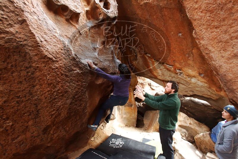 Bouldering in Hueco Tanks on 03/15/2019 with Blue Lizard Climbing and Yoga

Filename: SRM_20190315_1603170.jpg
Aperture: f/4.5
Shutter Speed: 1/100
Body: Canon EOS-1D Mark II
Lens: Canon EF 16-35mm f/2.8 L