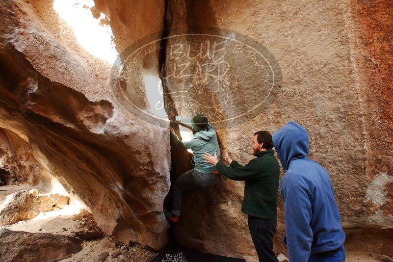 Bouldering in Hueco Tanks on 03/15/2019 with Blue Lizard Climbing and Yoga

Filename: SRM_20190315_1635510.jpg
Aperture: f/4.5
Shutter Speed: 1/125
Body: Canon EOS-1D Mark II
Lens: Canon EF 16-35mm f/2.8 L