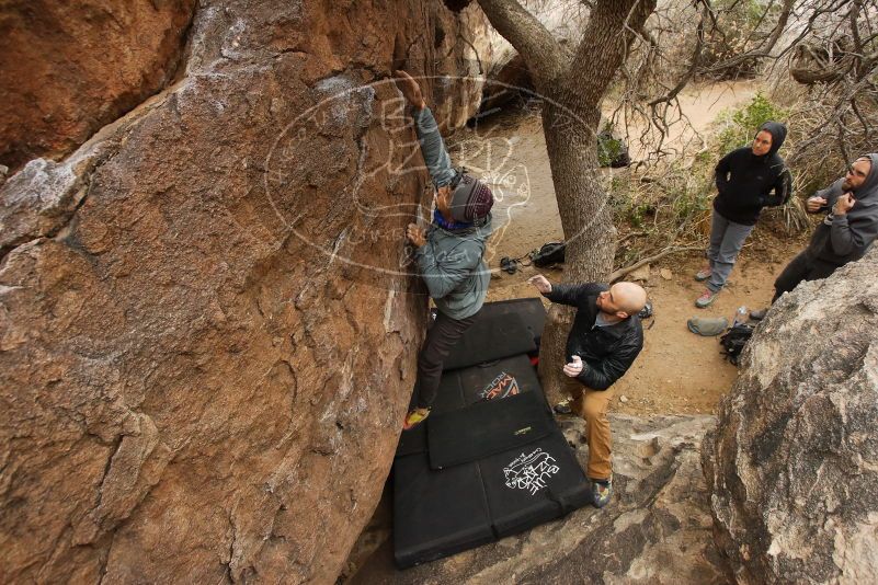 Bouldering in Hueco Tanks on 03/16/2019 with Blue Lizard Climbing and Yoga

Filename: SRM_20190316_1137050.jpg
Aperture: f/5.6
Shutter Speed: 1/100
Body: Canon EOS-1D Mark II
Lens: Canon EF 16-35mm f/2.8 L