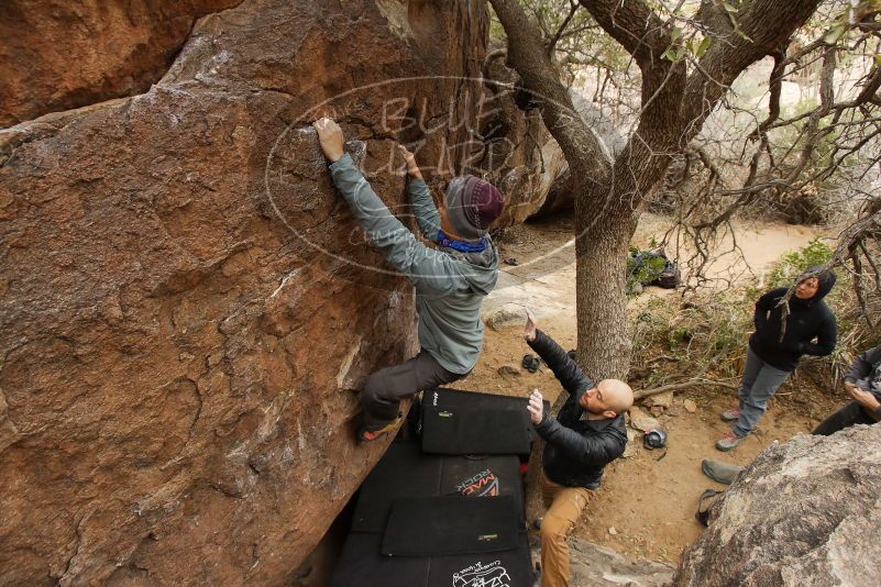 Bouldering in Hueco Tanks on 03/16/2019 with Blue Lizard Climbing and Yoga

Filename: SRM_20190316_1137100.jpg
Aperture: f/5.6
Shutter Speed: 1/100
Body: Canon EOS-1D Mark II
Lens: Canon EF 16-35mm f/2.8 L