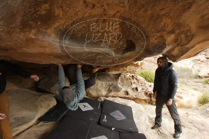 Bouldering in Hueco Tanks on 03/16/2019 with Blue Lizard Climbing and Yoga

Filename: SRM_20190316_1221140.jpg
Aperture: f/7.1
Shutter Speed: 1/160
Body: Canon EOS-1D Mark II
Lens: Canon EF 16-35mm f/2.8 L