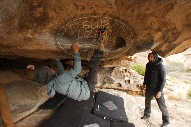 Bouldering in Hueco Tanks on 03/16/2019 with Blue Lizard Climbing and Yoga
Filename: SRM_20190316_1221180.jpg
Aperture: f/7.1
Shutter Speed: 1/160
Body: Canon EOS-1D Mark II
Lens: Canon EF 16-35mm f/2.8 L
