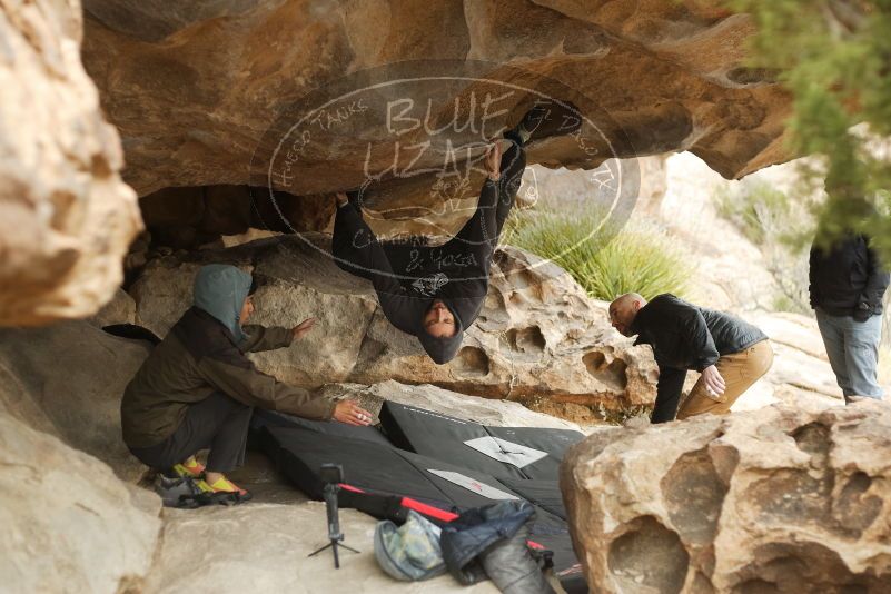 Bouldering in Hueco Tanks on 03/16/2019 with Blue Lizard Climbing and Yoga

Filename: SRM_20190316_1247540.jpg
Aperture: f/2.8
Shutter Speed: 1/640
Body: Canon EOS-1D Mark II
Lens: Canon EF 50mm f/1.8 II