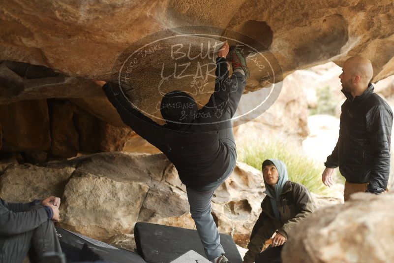 Bouldering in Hueco Tanks on 03/16/2019 with Blue Lizard Climbing and Yoga
Filename: SRM_20190316_1300150.jpg
Aperture: f/2.8
Shutter Speed: 1/640
Body: Canon EOS-1D Mark II
Lens: Canon EF 50mm f/1.8 II