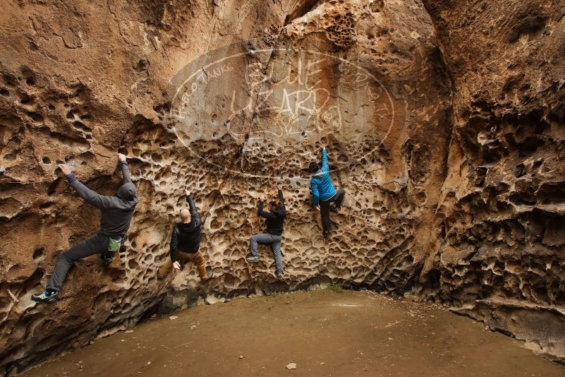 Bouldering in Hueco Tanks on 03/16/2019 with Blue Lizard Climbing and Yoga

Filename: SRM_20190316_1415340.jpg
Aperture: f/5.6
Shutter Speed: 1/50
Body: Canon EOS-1D Mark II
Lens: Canon EF 16-35mm f/2.8 L
