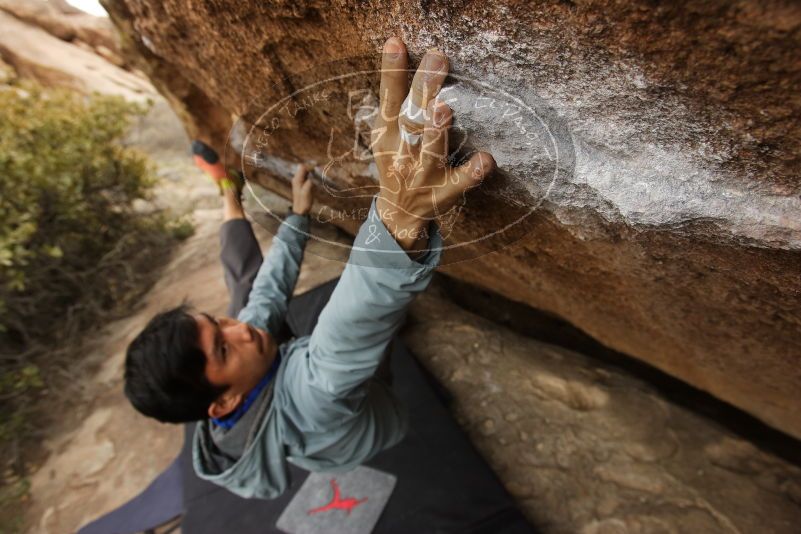 Bouldering in Hueco Tanks on 03/16/2019 with Blue Lizard Climbing and Yoga

Filename: SRM_20190316_1511500.jpg
Aperture: f/5.6
Shutter Speed: 1/320
Body: Canon EOS-1D Mark II
Lens: Canon EF 16-35mm f/2.8 L