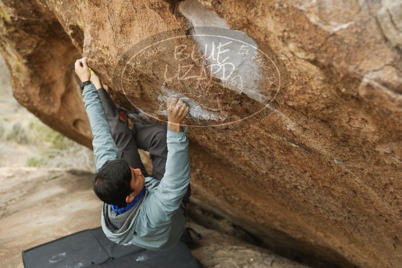 Bouldering in Hueco Tanks on 03/16/2019 with Blue Lizard Climbing and Yoga
Filename: SRM_20190316_1520400.jpg
Aperture: f/2.8
Shutter Speed: 1/250
Body: Canon EOS-1D Mark II
Lens: Canon EF 50mm f/1.8 II