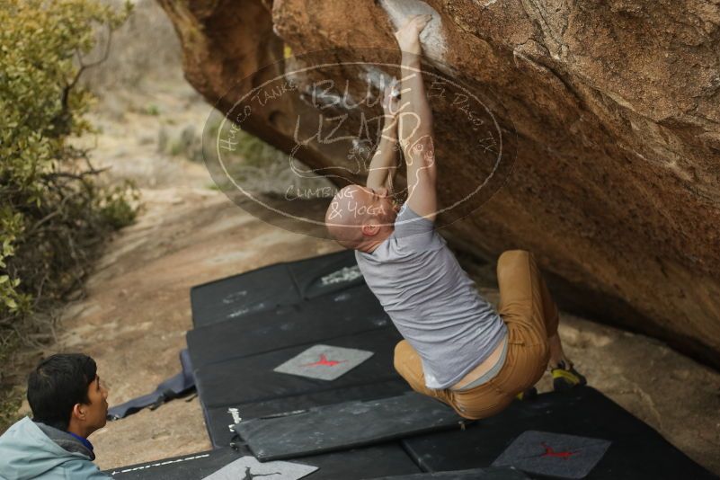 Bouldering in Hueco Tanks on 03/16/2019 with Blue Lizard Climbing and Yoga

Filename: SRM_20190316_1528171.jpg
Aperture: f/2.8
Shutter Speed: 1/640
Body: Canon EOS-1D Mark II
Lens: Canon EF 50mm f/1.8 II