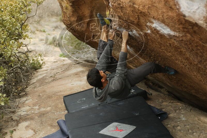 Bouldering in Hueco Tanks on 03/16/2019 with Blue Lizard Climbing and Yoga
Filename: SRM_20190316_1537540.jpg
Aperture: f/2.8
Shutter Speed: 1/400
Body: Canon EOS-1D Mark II
Lens: Canon EF 50mm f/1.8 II