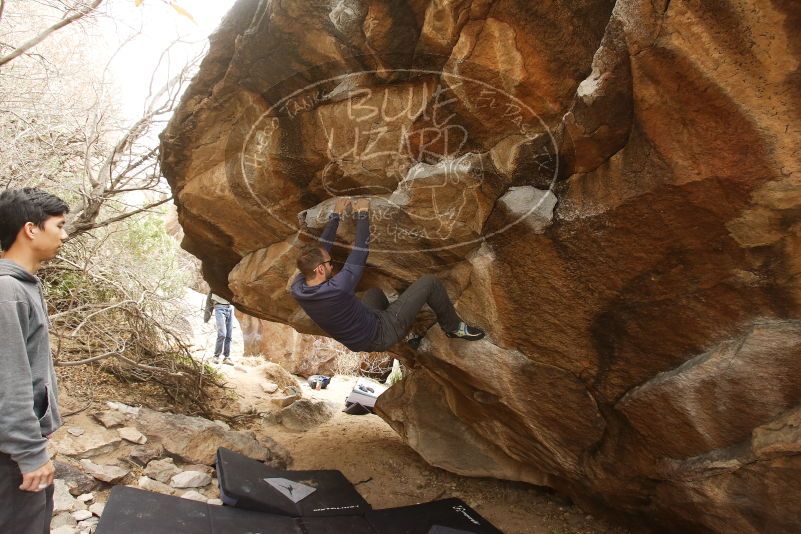 Bouldering in Hueco Tanks on 03/16/2019 with Blue Lizard Climbing and Yoga

Filename: SRM_20190316_1640440.jpg
Aperture: f/5.6
Shutter Speed: 1/160
Body: Canon EOS-1D Mark II
Lens: Canon EF 16-35mm f/2.8 L