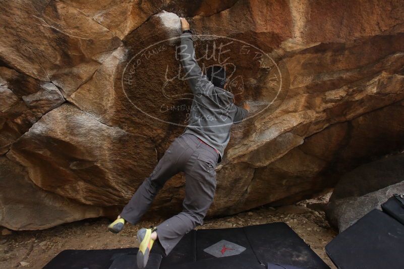 Bouldering in Hueco Tanks on 03/16/2019 with Blue Lizard Climbing and Yoga

Filename: SRM_20190316_1717360.jpg
Aperture: f/5.0
Shutter Speed: 1/200
Body: Canon EOS-1D Mark II
Lens: Canon EF 16-35mm f/2.8 L